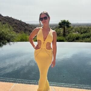 NWT Jonathan Simkhai Crocheted Maxi Dress Size 4